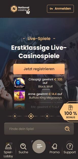 National Casino Mobile Bonus