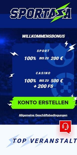 Sportaza Mobile Casino Bonus