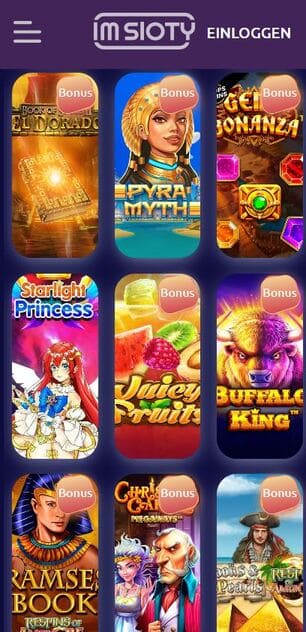 IamSloty Mobile Casino Spiele