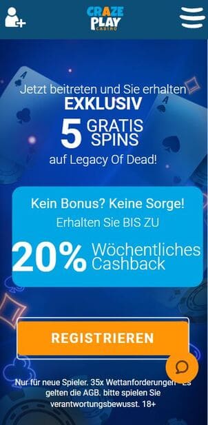 Craze Play Mobile Bonus
