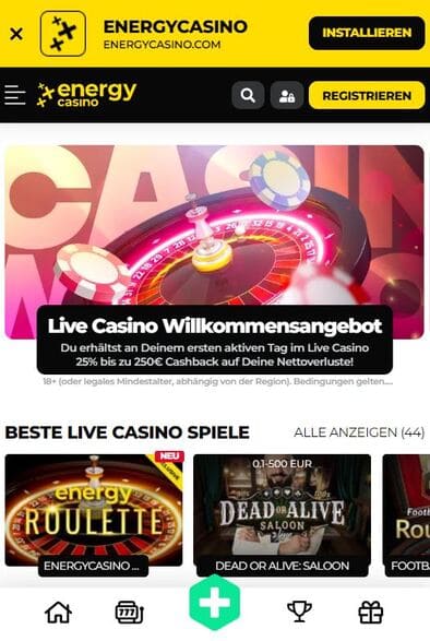 Energy Casino Mobile Live-Händler
